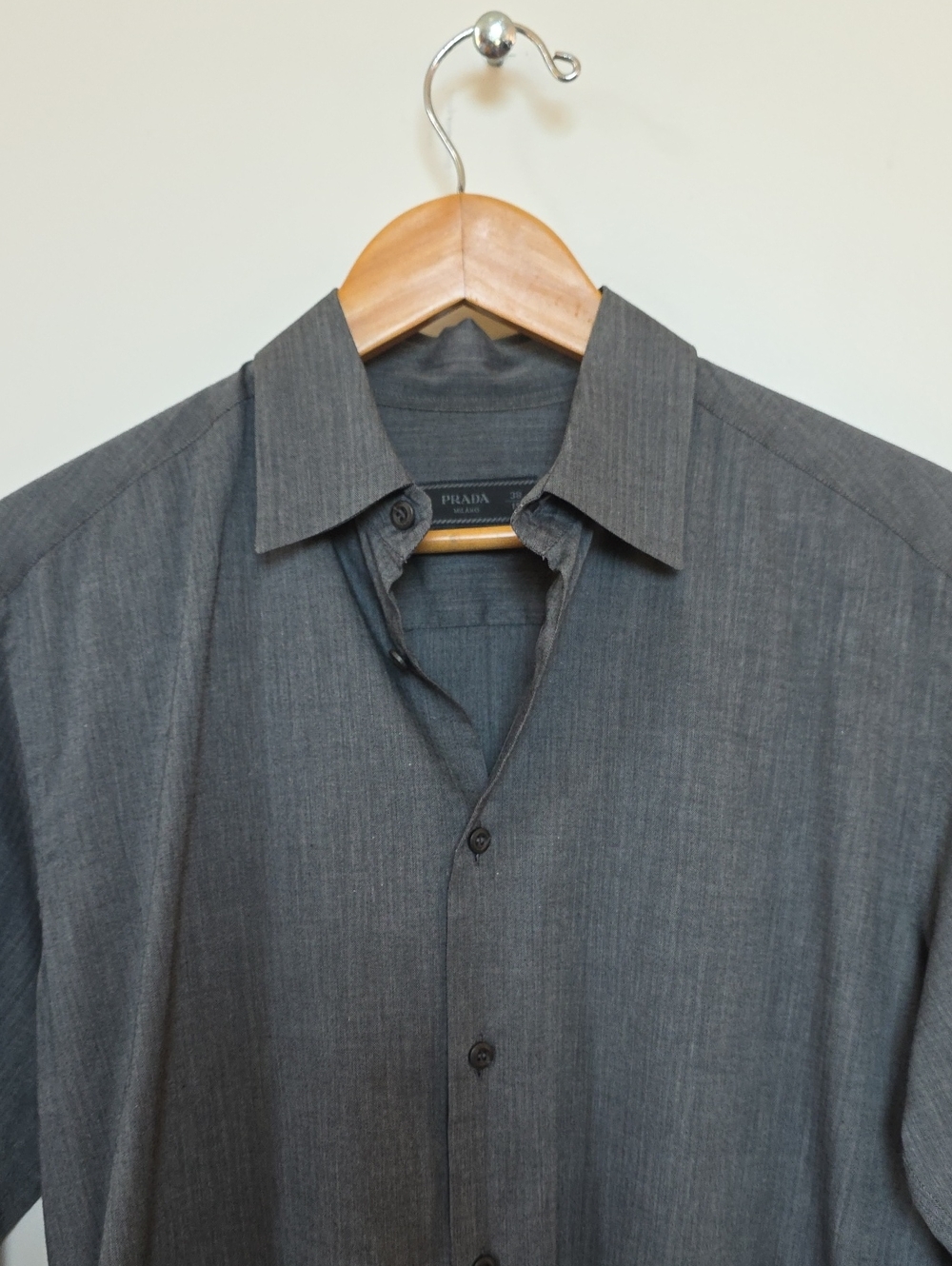 Prada Men's Dark Gray Lightweight Shirt